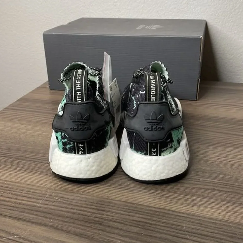 Adidas NMD R1 Primeknit Mint Marble Sneakers NWT - Picture 4 of 9